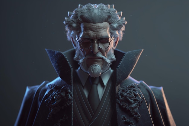 Ein Porträt eines Mannes mit Brille und Bart.