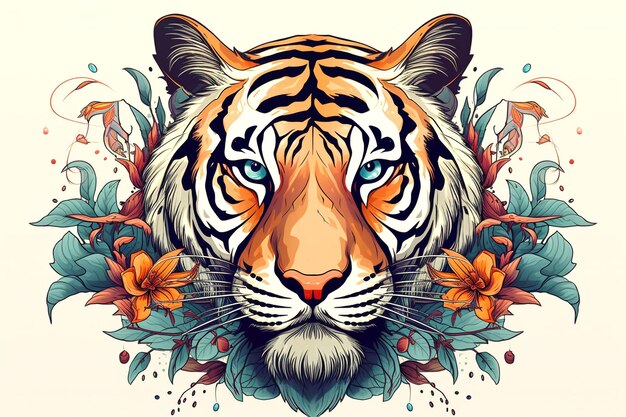 Ein Porträt eines wilden Tieres, der Tiger