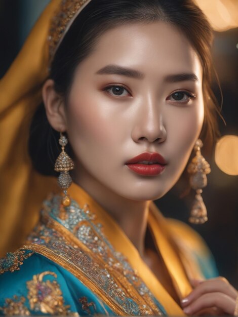 Ein Porträt eines wunderschönen chinesischen Mädchens