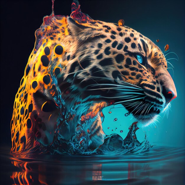 Ein Porträt eines wunderschönen Leoparden in freier Wildbahn Eine wilde Raubkatze auf der Jagd