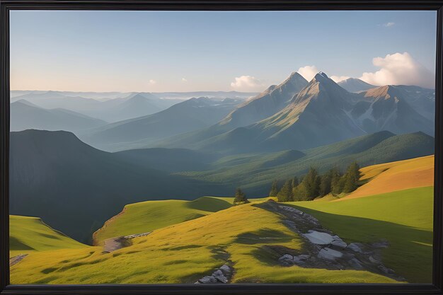 Foto ein porträt unberührter landschaften