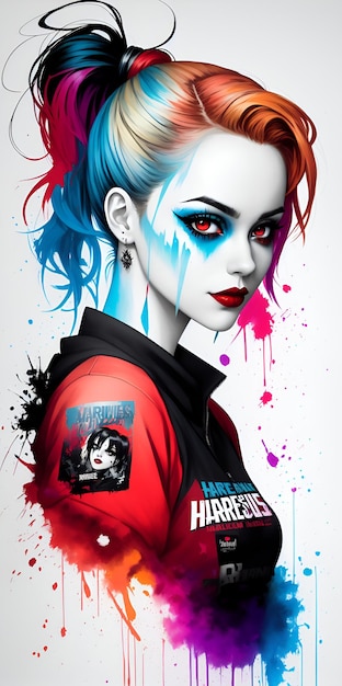 Ein Poster eines Comics namens Harley Quinn