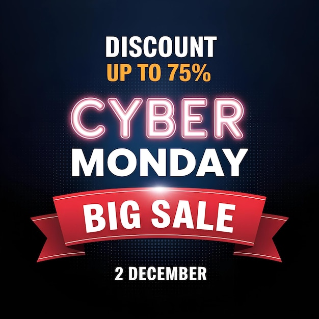 Ein Poster für Cyber Monday Sale zeigt einen Cyber Monday Sale