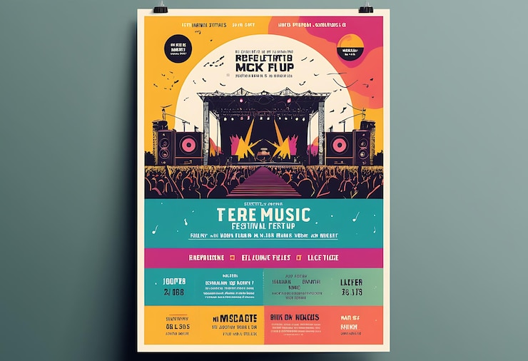 Foto ein poster für das konzert der band zeigt ein konzert