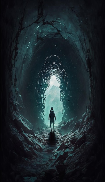 Ein Poster für den Film Die dunkle Höhle