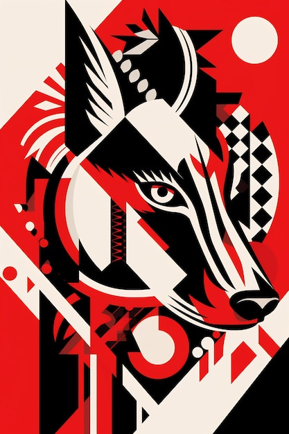 ein Poster für den Hirsch mit dem Wort Wolf darauf
