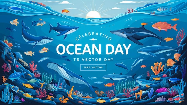 ein Poster für den Ozeantag trägt den Titel Ozeantag