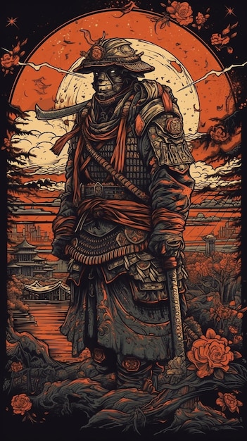 Ein Poster für den Samurai-Film.