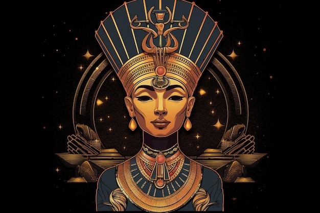 Foto ein poster für die ägyptische königin.
