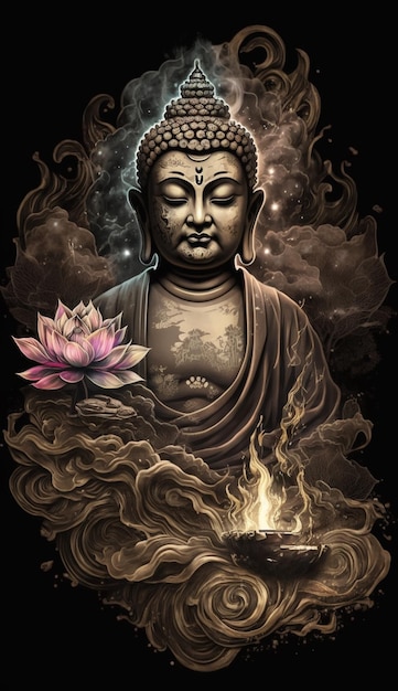 Ein Poster für die Buddhas der Welt