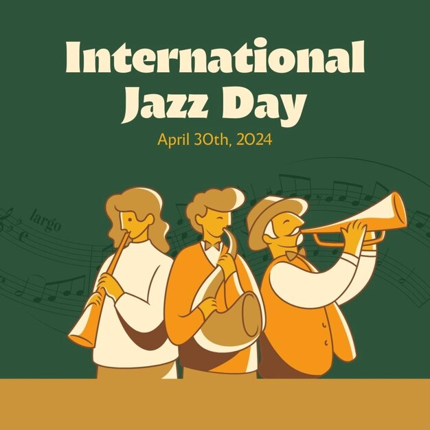 ein Poster für ein Konzert mit dem Titel International Jazz Day