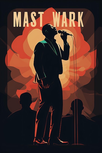 ein Poster für ein Musikkonzert mit dem Titel "Ein Lied der Band".
