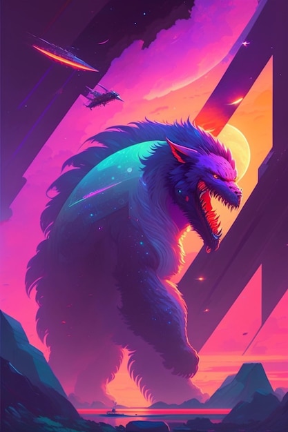 Ein Poster für ein Spiel namens Wolf.