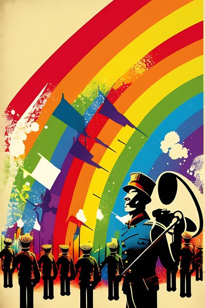 ein Poster für eine Band namens Rainbow.