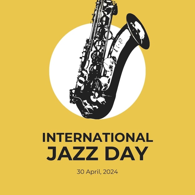ein Poster für eine Jazzband mit den Worten internationaler Jazz