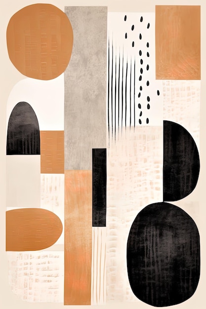 ein Poster für eine Reihe von abstrakten Formen.