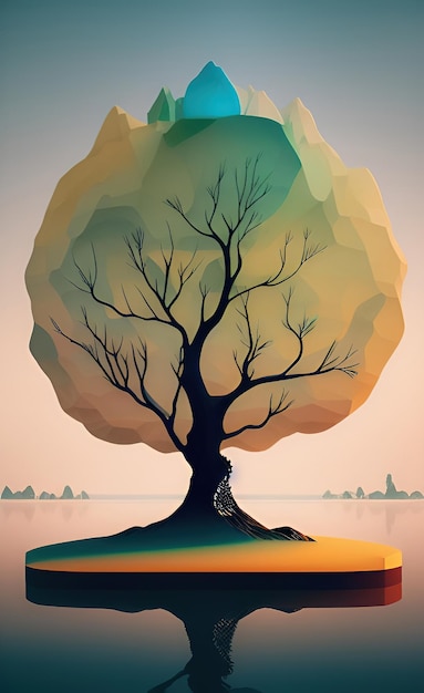 Ein Poster für einen Baum, auf dem „Baum“ steht