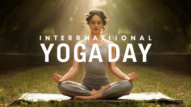 Foto ein poster für einen yoga-kurs namens yoga, der von ki generiert wurde