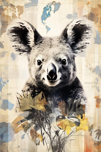 ein Poster für Koalas mit der Aufschrift „Koala“.