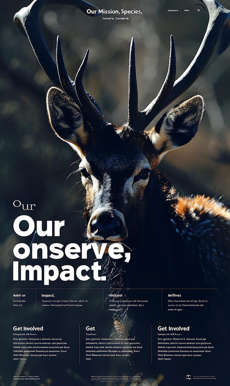 Foto ein poster für unseren elch mit einem hirsch auf dem cover