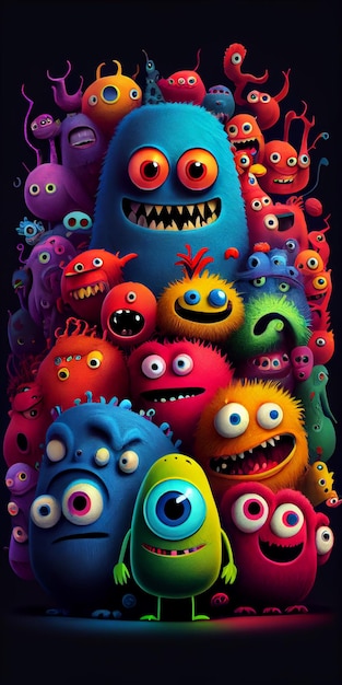 Ein Poster mit der Aufschrift „Monster“.