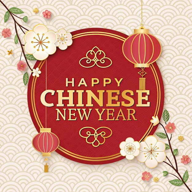 ein Poster mit rotem Hintergrund und chinesischen Schriftzeichen
