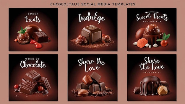ein Poster mit Schokoladen mit den Worten "Eat the love" auf der Unterseite