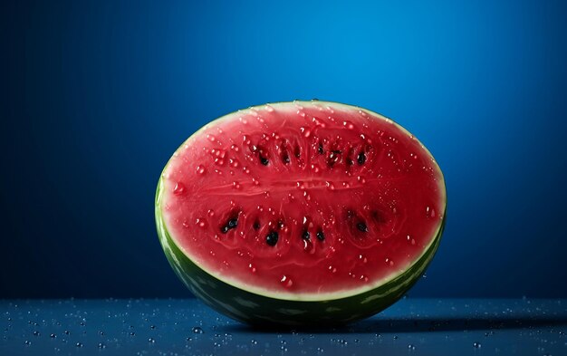 Ein professionelles Foto einer Wassermelone auf weißem Hintergrund Generative Ai