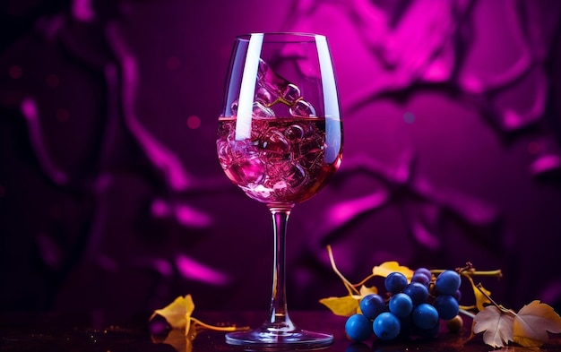 Ein professionelles Foto eines Glases Wein Generative Ai