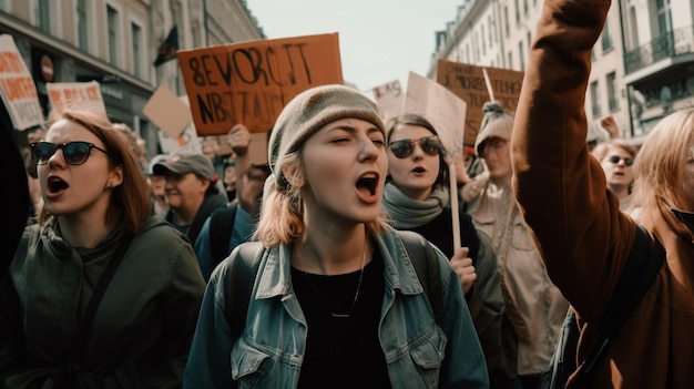 Ein Protest in der Stadt Oslo