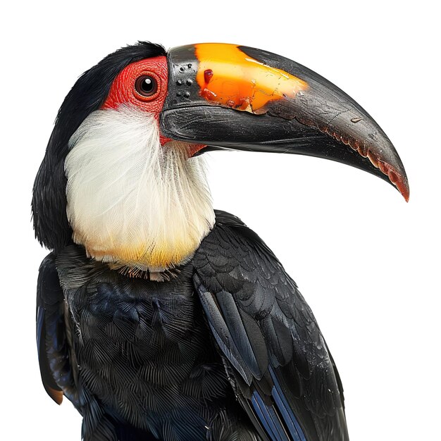 Ein Ramphastos-Toco mit weißem Hintergrund Job-ID 3355a7f4fe6e4133b9c45a8395c50721