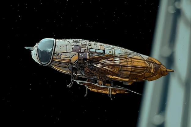 Ein Raumschiff in einer Raumstation mit der Aufschrift „Star Trek“ an der Seite.