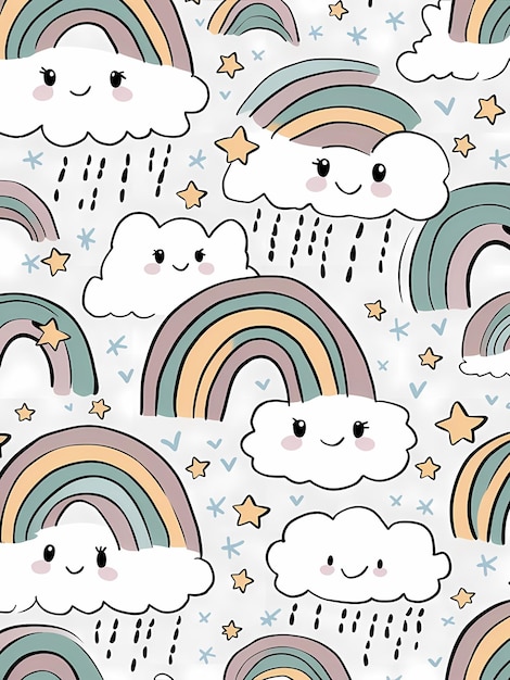 ein Regenbogen mit einem Regenbog und Sternen darauf