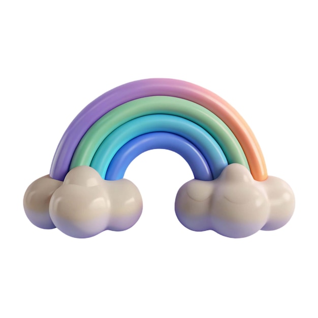 ein Regenbogen-Spielzeug, das einen Regenbog auf sich hat