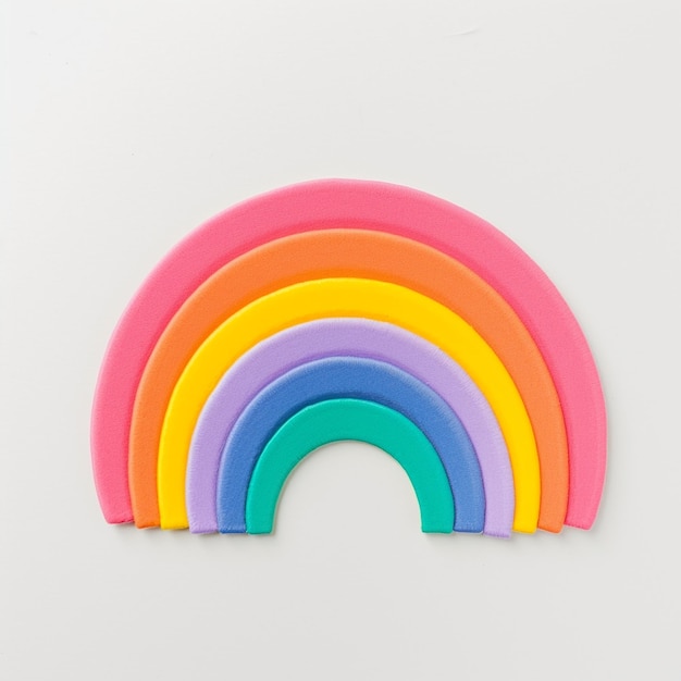 ein Regenbogenpapier, auf dem ein Regenboog steht