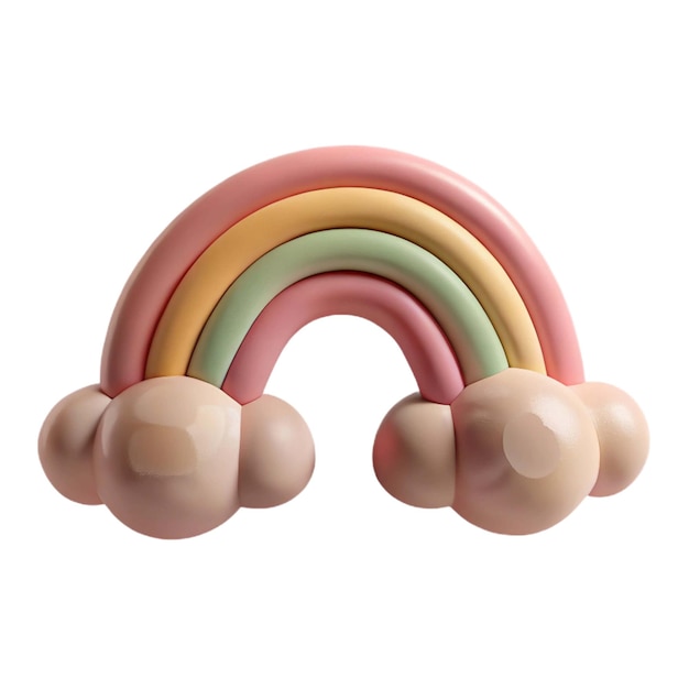 ein Regenbogenspielzeug mit einem Regenbogen darauf