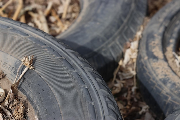 Foto ein reifen, der recycelt wurde