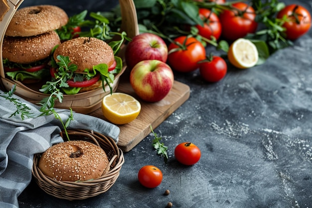 Ein reizender Geschmack, schmackhafter, köstlicher Burger