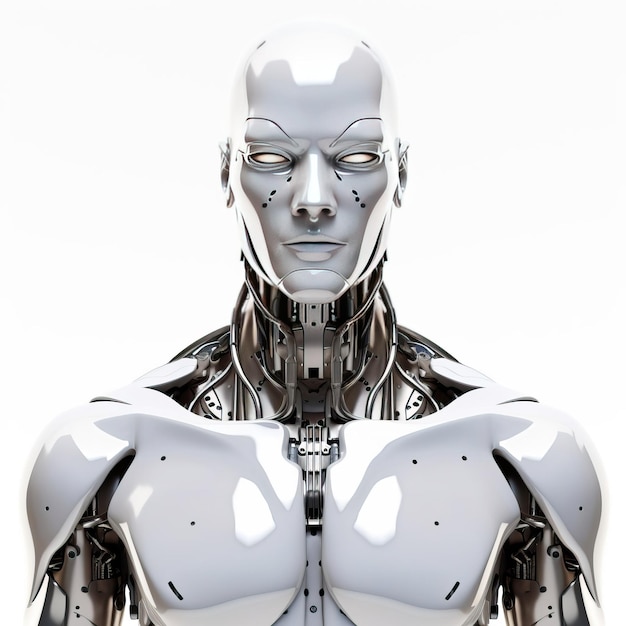 ein Roboter in Form eines Menschen, ein moderner Roboter