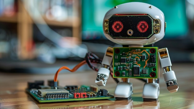 ein Roboter mit einem Schädel auf der Rückseite