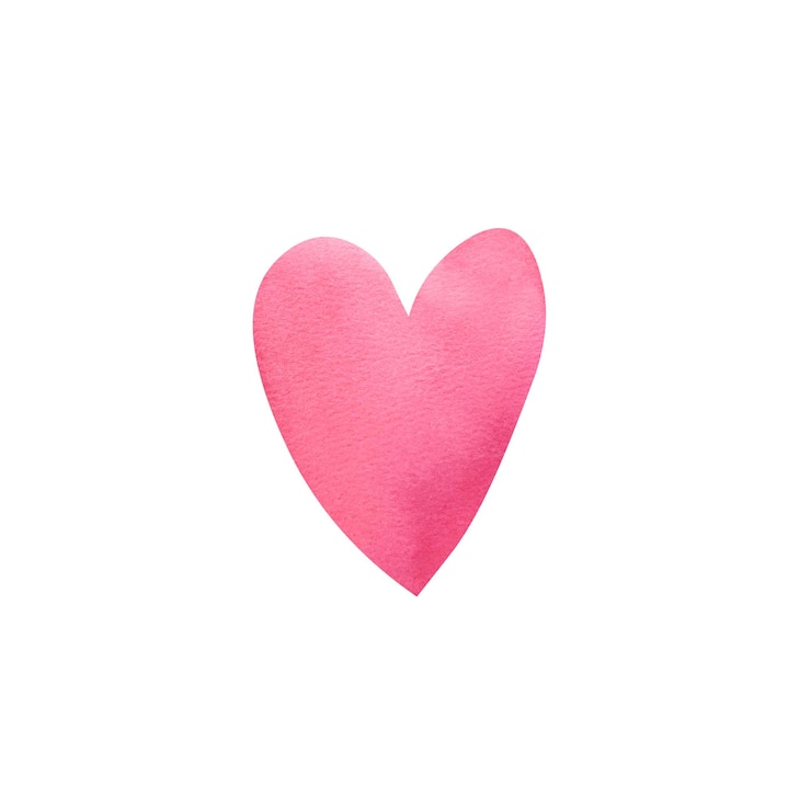 Foto ein rosa aquarellherz auf weißem hintergrund die illustration ist handgezeichnet valentinstag eine feier der liebe clipart aufkleber logo dekor