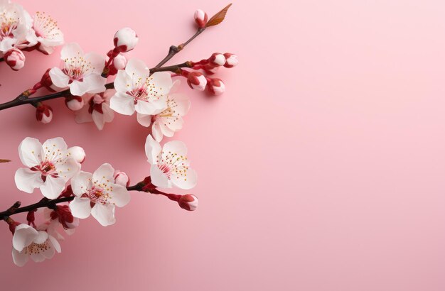ein rosa Hintergrund mit Blumen darauf