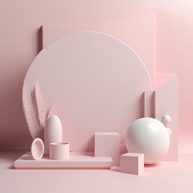 Ein rosa Hintergrund mit einem großen Kreis, auf dem „Ei“ steht