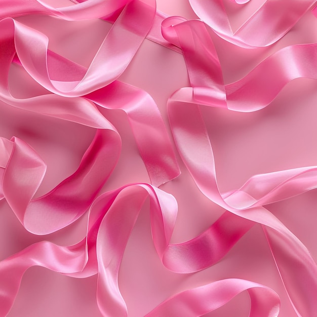 ein rosa Hintergrund mit einem rosa Band, auf dem Liebe steht