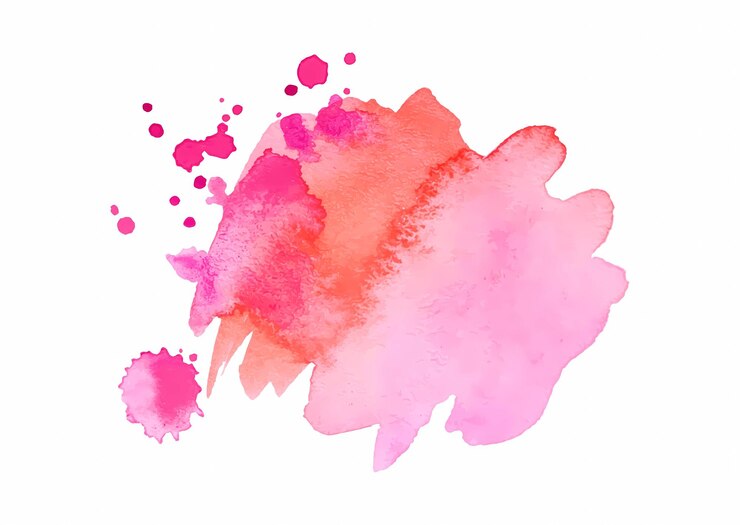 Foto ein rosa und rosa aquarellgemälde mit rosa und roten kreisen