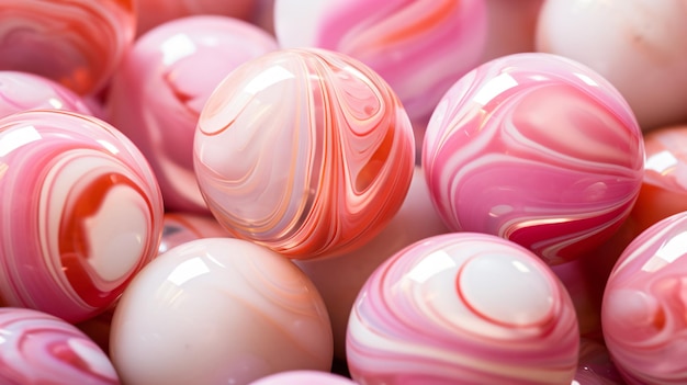 Ein rosa-weißer Marmor mit rosa und orangen Farben