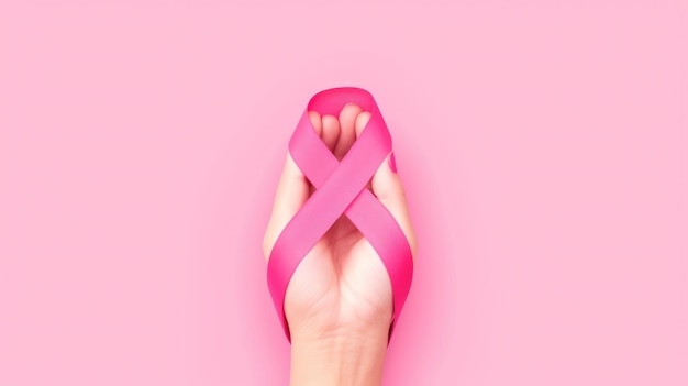 Ein rosafarbenes Krebsband