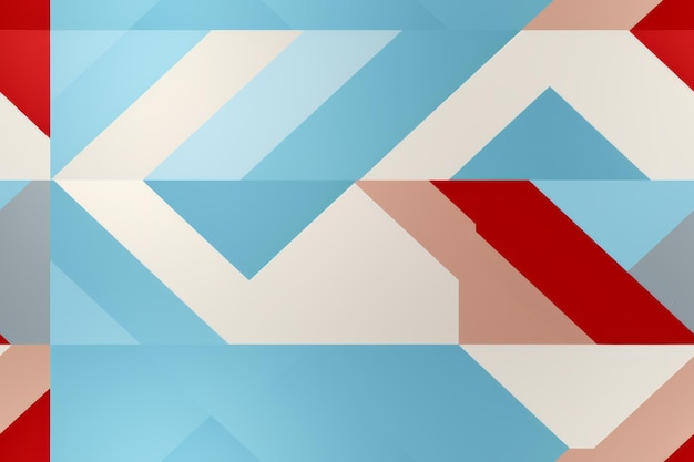 ein rot-weiß-blaues geometrisches Muster