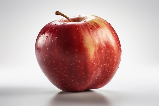 Ein roter Apfel auf weißem Hintergrund