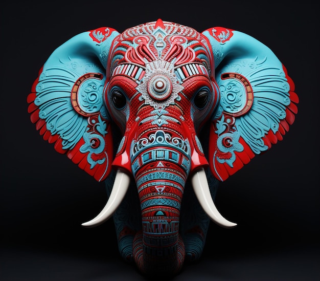 ein roter Elefant mit dem Wort Feuer drauf